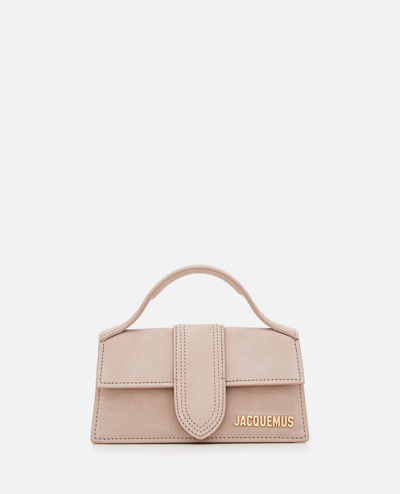 Jacquemus Le Bambino Leather Top Handle Bag In Beige