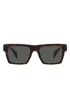 Versace 54mm Rectangular Sunglasses In Brown