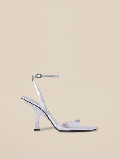 Attico ''gg'' Sandal Mismatched Silver