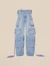 Attico Sky Blue Long Pants In Sky Blue