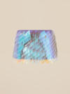 Attico Iridescent Sequin Mini Skirt In Opalescent