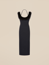 Attico Black Midi Dress In Black