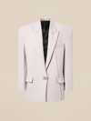 Attico Woman Pink Blazers In Pale Pink