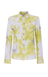 Des_phemmes Crystal-embellished Tie-dyed Denim Shirt In Yellow