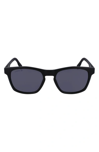 Lacoste 54mm Modified Rectangular Sunglasses In Matte Black