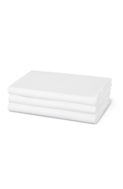 Frette Checkered Sateen King Top Sheet In White