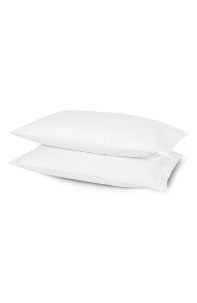 Frette Checkered Sateen King Pillowcase, Pair In White
