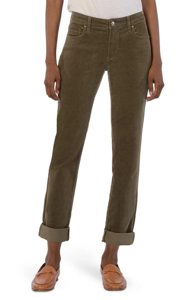 Kut From The Kloth Catherine Corduroy Boyfriend Pants In Moss