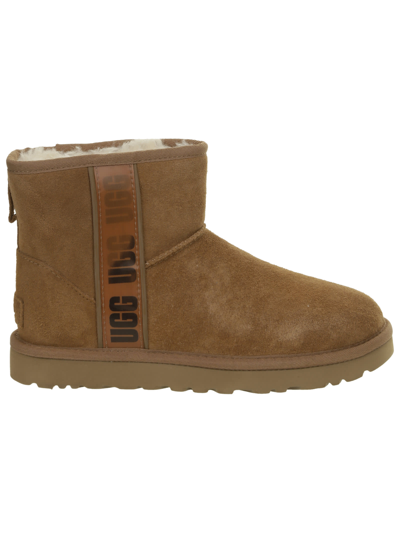 Ugg Classic Mini Side Logo Boots In Chestnut