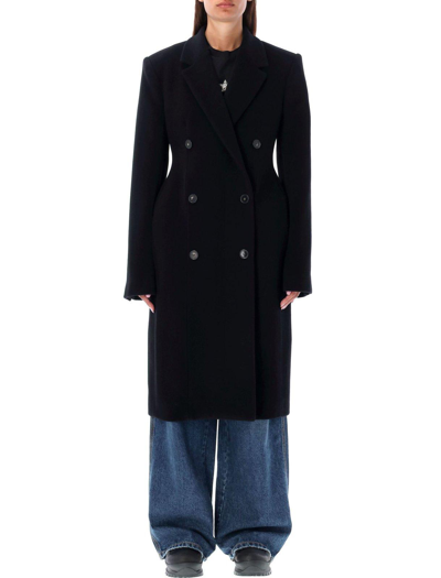 Stella Mccartney Double Breasted Coat In Black