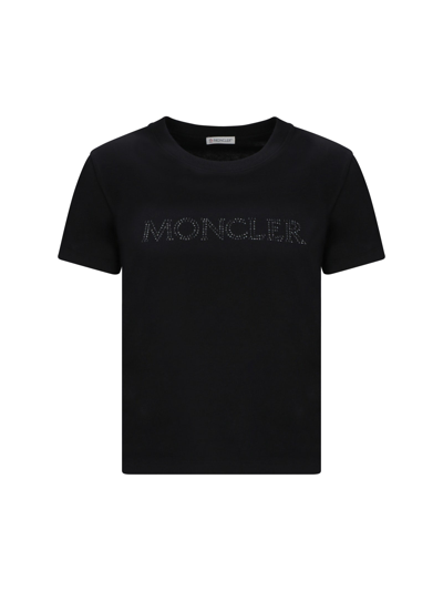 Moncler T-shirt In Nero