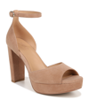 Naturalizer Melina Ankle Strap Platform Sandal In Taupe Suede