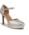 Naturalizer Crissy Platform Mary Jane In Silver Leather