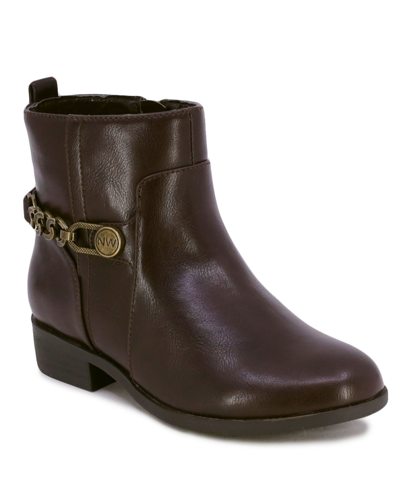 Nine West Kids' Toddler Girls Lil Amara Bootie In Brown