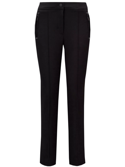Moncler Logo-patch Mid-rise Trousers In Black