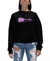 La Pop Art Women's Shake It Off Word Art Crewneck Sweatshirt In Black