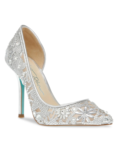 BETSEY JOHNSON WOMEN'S CHIC RHINESTONE EVENING PUMPS