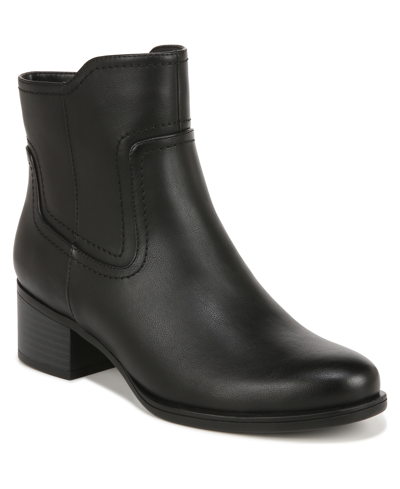 Naturalizer Kelby Booties In Black Faux Leather