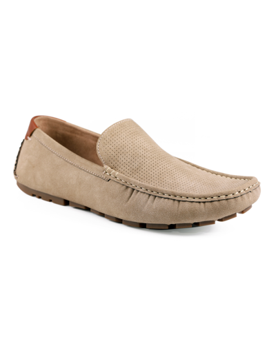 Tommy Hilfiger Men's Alvie Moc Toe Driving Loafers In Taupe Perf