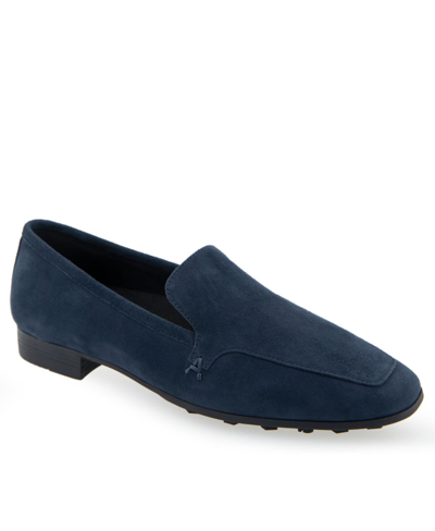 Aerosoles Paynes Tailored-loafer In Navy Suede