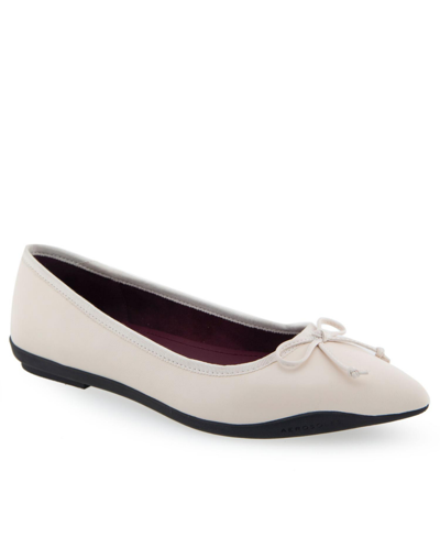 Aerosoles Dumas Dress-flat In Eggnog Leather