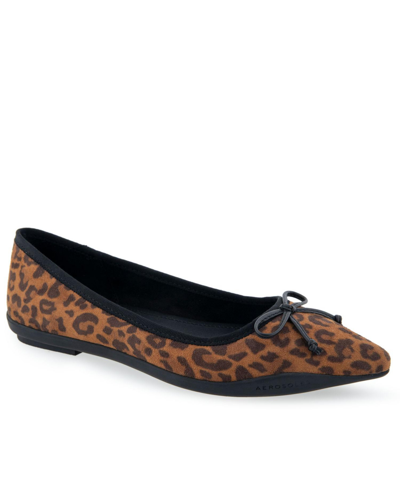 Aerosoles Dumas Dress-flat In Leopard Fab Suede