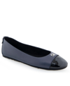 Aerosoles Piper Casual-ballet-wedge In Navy Leather