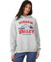 Cotton On Women's Classic Graphic Hoodie Sweater In Hidden Valley/gray Marle