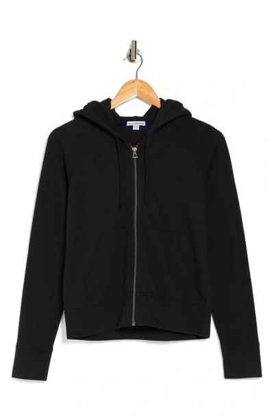 JAMES PERSE JAMES PERSE FRENCH TERRY CROP ZIP HOODIE