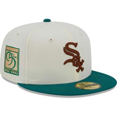NEW ERA NEW ERA WHITE CHICAGO WHITE SOX COOPERSTOWN COLLECTION CAMP 59FIFTY FITTED HAT