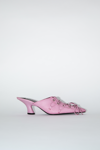 Acne Studios Lace-up Heel Mule In Pink