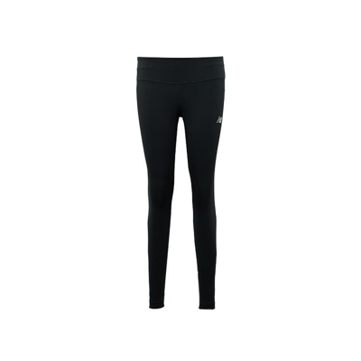 New Balance Nb奥莱正品女款运动跑步健身瑜伽黑色高腰紧身裤 In Black