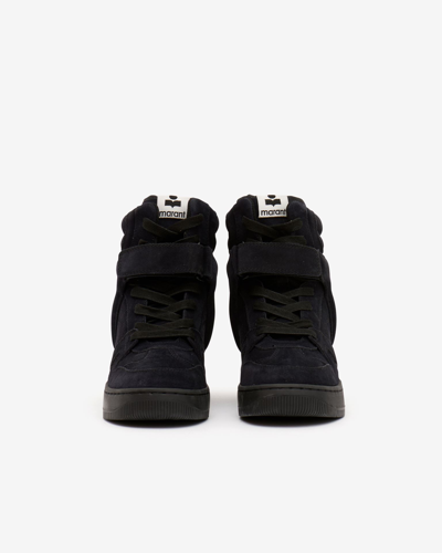 Isabel Marant Ellyn Leather Sneakers In Grey
