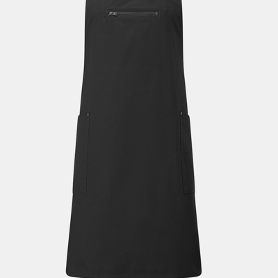 Premier Unisex Adult Barley Sustainable Contrast Stitching Full Apron In Black