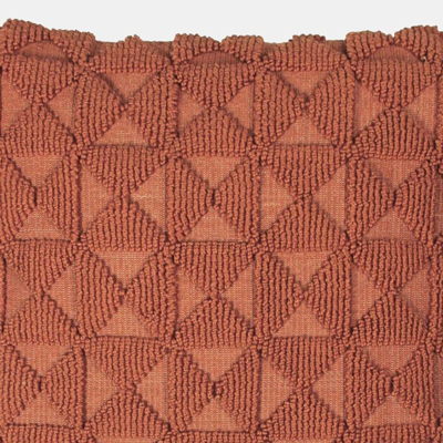 Furn Varma Geometric Throw Pillow Cover Brick Red