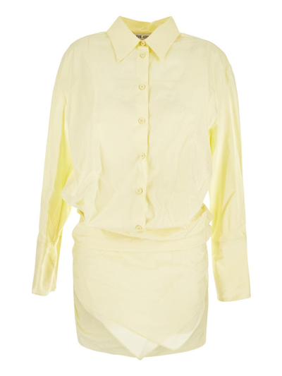 Attico Yellow Hatty Minidress