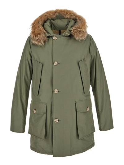 Woolrich Arctic Parka With Detachable Fur In Tundra_grey