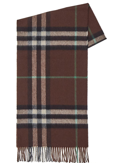 Burberry Giant Check Scarf In Brown