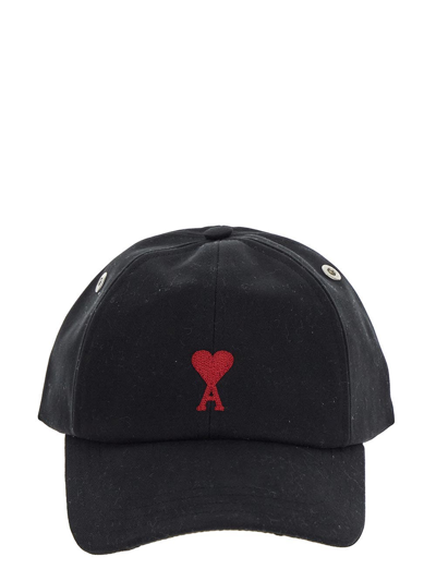 Ami Alexandre Mattiussi Ami De Coeur Hat In Black