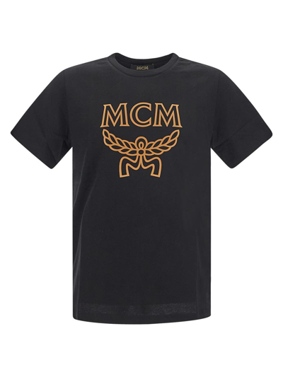 Mcm Logo Graphic T-shirt In Black