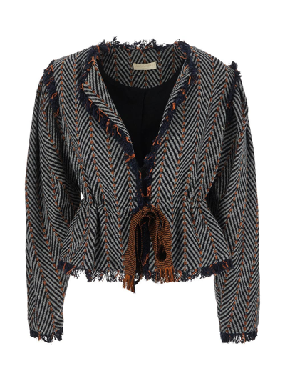 Ulla Johnson Ames Herringbone Tweed Jacket In Multicolor