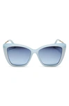 DIFF BECKY 57MM GRADIENT CAT EYE SUNGLASSES