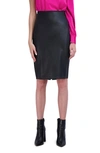Ookie & Lala Women's Vegan Leather Pencil Skirt In Black