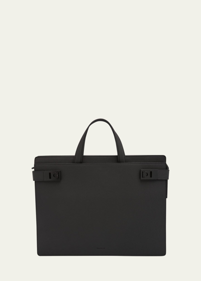 FERRAGAMO MEN'S MEDIUM LEATHER BRIEFCASE