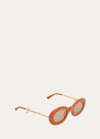 Jacquemus Les Lunettes Pralu In Orange