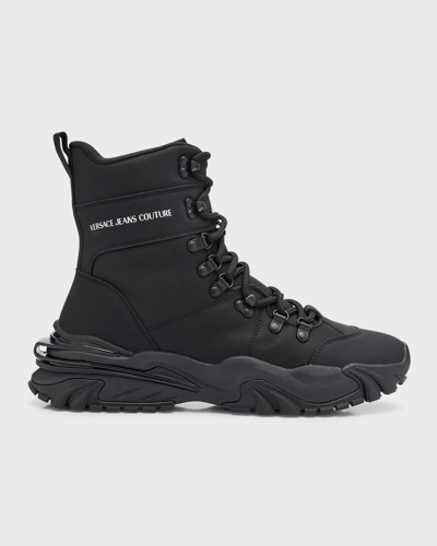 Versace Jeans Couture Trail Trek Boots In Black