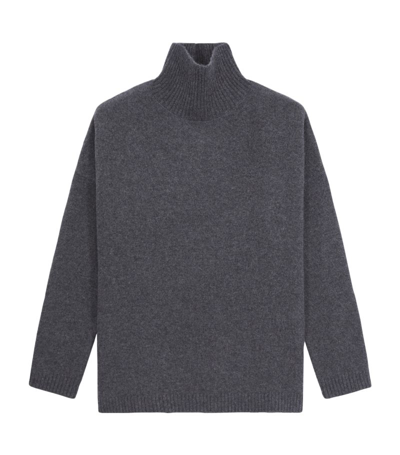 The Kooples Cashmere-blend Sweater In Grey