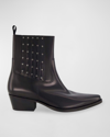 Karl Lagerfeld Studded Chelsea Boot In Black