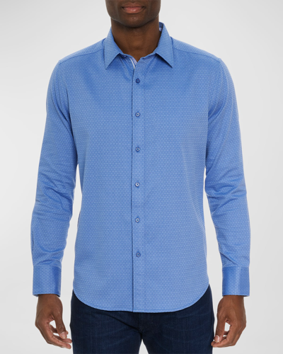 Robert Graham Men's Metro Cotton-stretch Sport Shirt In Blue