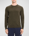 Theory Crewneck Sweater In Regal Wool In Uniform Melange